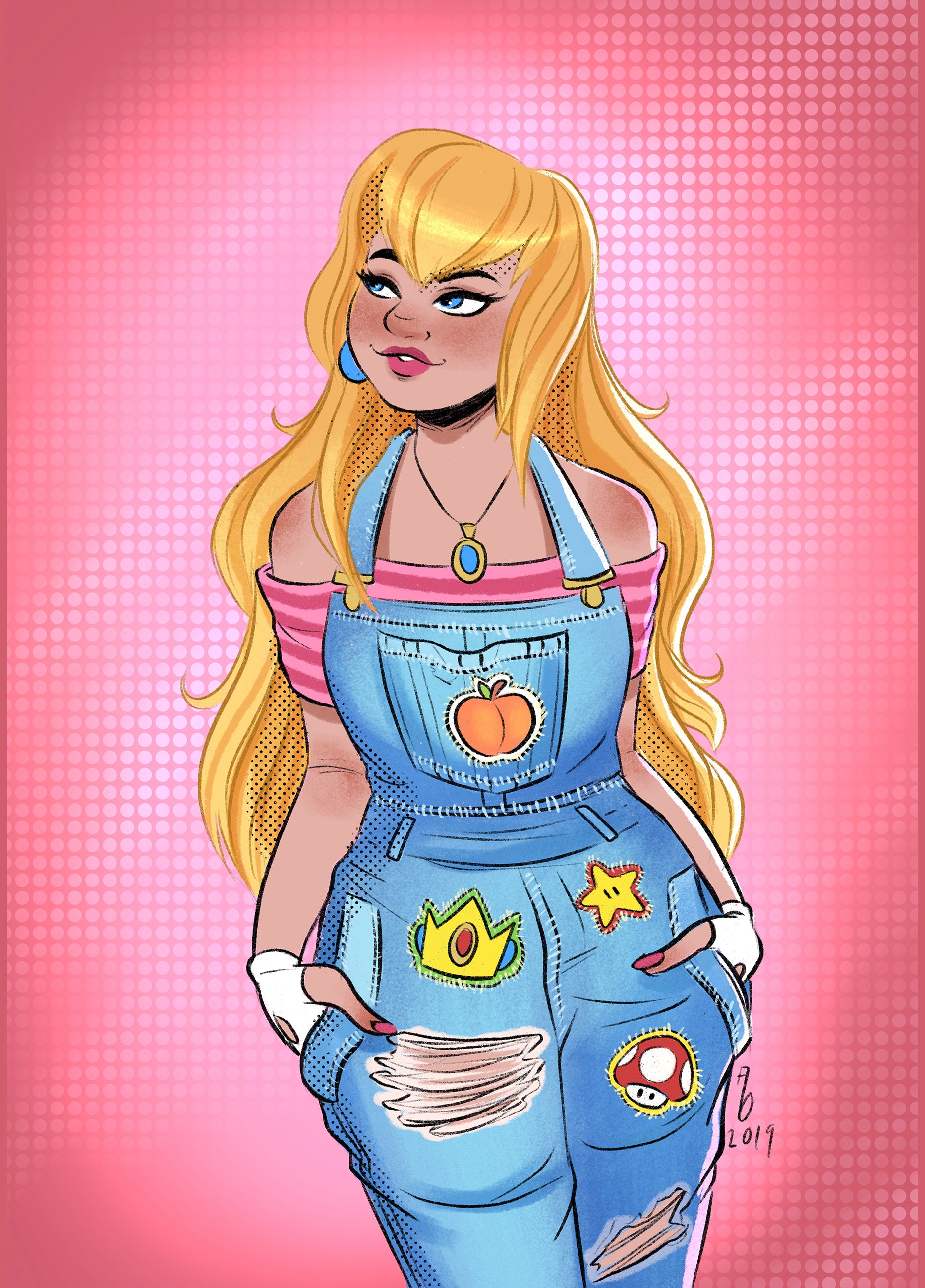 Princess Peach - A5 Art Print