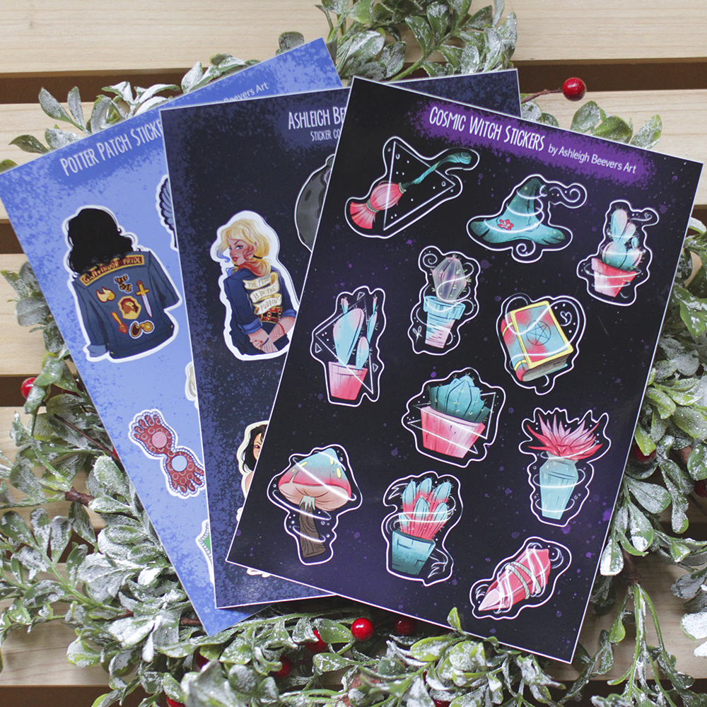 Cosmic Witch A5 Sticker Sheet