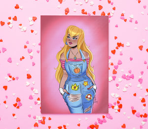 Princess Peach - A5 Art Print